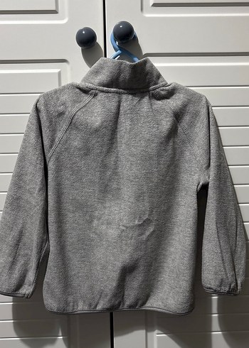 Gri Fermuarlı Yarım Boğazlı çocuk Polar - Görsel 3