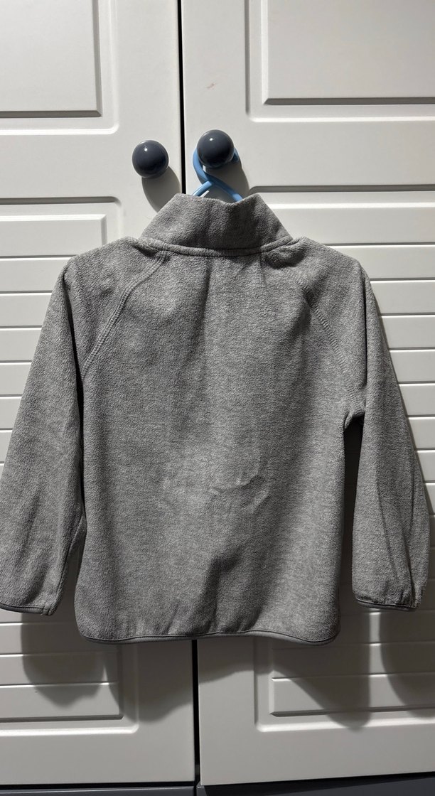 Gri Fermuarlı Yarım Boğazlı çocuk Polar - Görsel 3