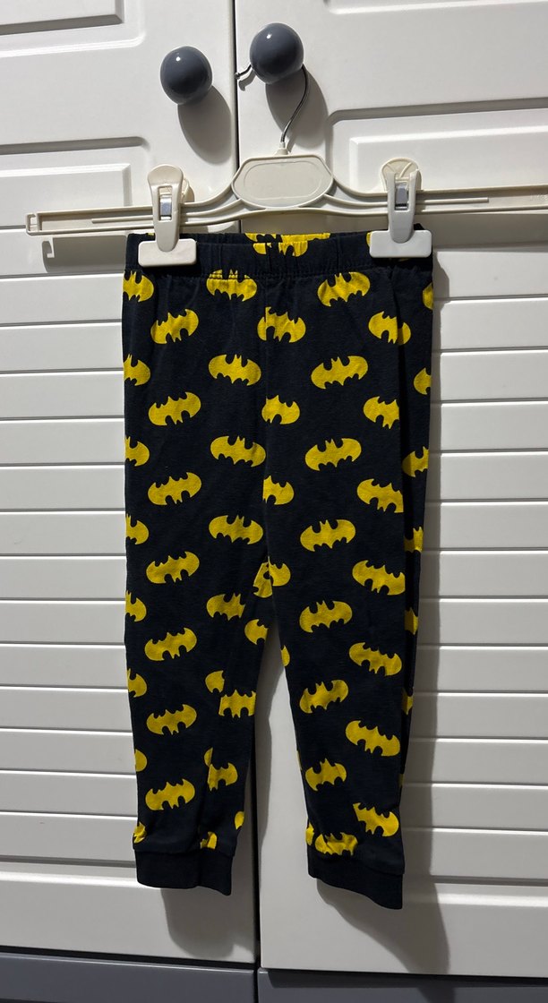 Siyah Batman Baskılı Uzun Kollu Çocuk Takımı - Görsel 3