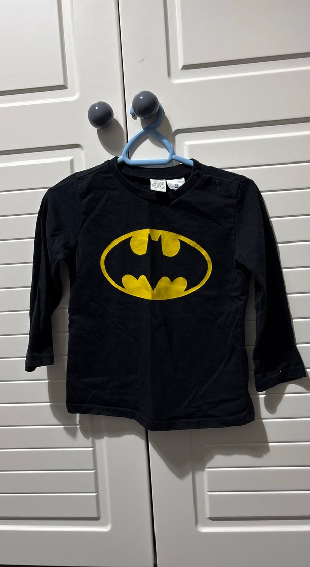 Siyah Batman Baskılı Uzun Kollu Çocuk Takımı - Görsel 4