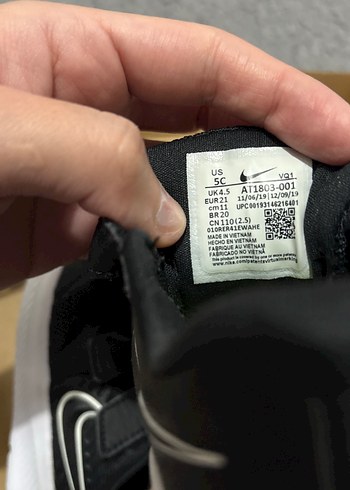 Siyah Erkek Çocuk Cırt Cırtlı Spor Ayakkabı - Görsel 5