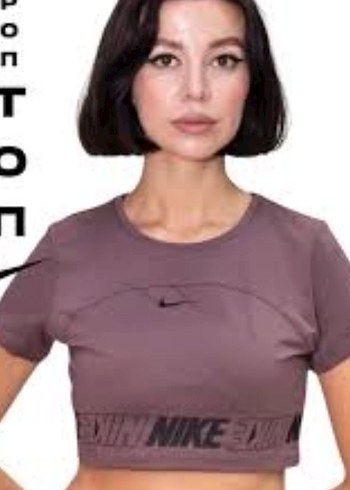 Pembe Mini Spor Üst, Yüksek Yakalı, Kısa Kollu - Görsel 2