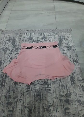 Pembe Mini Spor Üst, Yüksek Yakalı, Kısa Kollu - Görsel 4