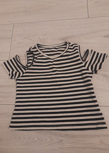 Kız Çocuk Mavi Denim Taşlı Şort omzu acık thşort - Görsel 6