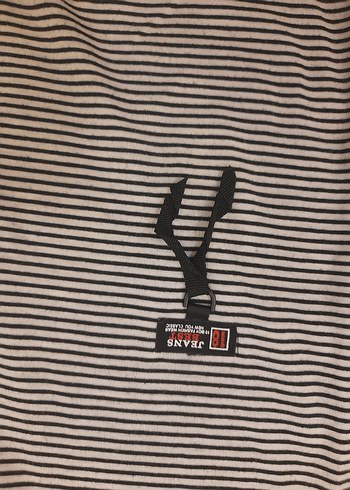 Gri Çizgili midi boyda Tişörtü, Kısa Kollu, Rahat Kesim - Görsel 4