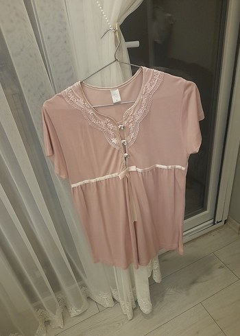 Pembe Uzun Kollu Bohem Kadın Sabahlık yenı  sıfır urun - Görsel 8