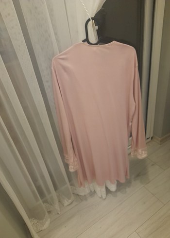 Pembe Uzun Kollu Bohem Kadın Sabahlık yenı  sıfır urun - Görsel 9
