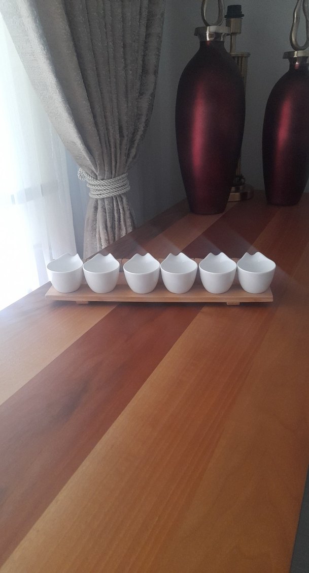 Modern Beyaz Seramik Sosluk Seti yenı sıfır ürün - Görsel 5