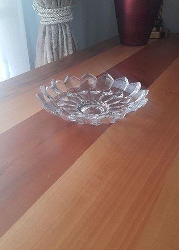 Çiçek Desenli  Cam Kase yenı kesme ayaklı sunumluk - Görsel 2