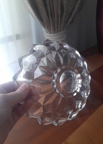 Çiçek Desenli  Cam Kase yenı kesme ayaklı sunumluk - Görsel 3