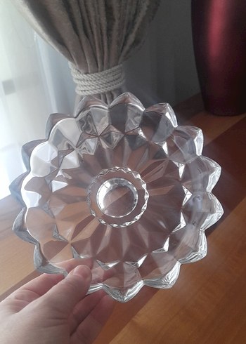 Çiçek Desenli  Cam Kase yenı kesme ayaklı sunumluk - Görsel 4