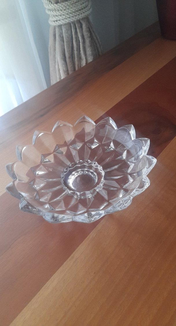 Çiçek Desenli  Cam Kase yenı kesme ayaklı sunumluk - Görsel 5