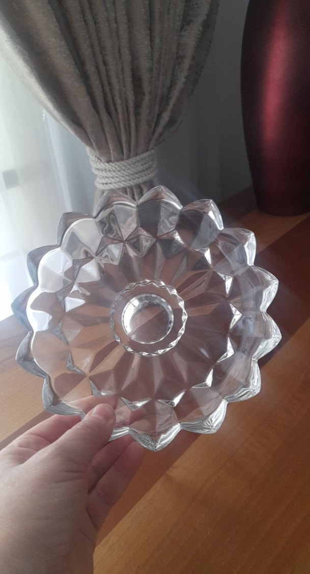 Çiçek Desenli  Cam Kase yenı kesme ayaklı sunumluk - Görsel 4