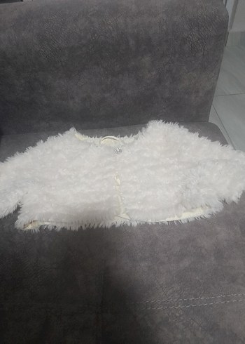 Kız Çocuk Beyaz Kürk Detaylı Bolero H&M mRka 6 7 yaş kız çocuk - Görsel 2