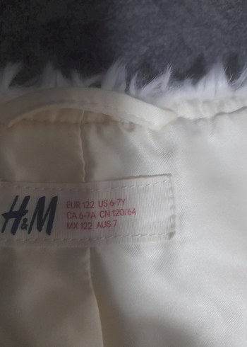 Kız Çocuk Beyaz Kürk Detaylı Bolero H&M mRka 6 7 yaş kız çocuk - Görsel 5