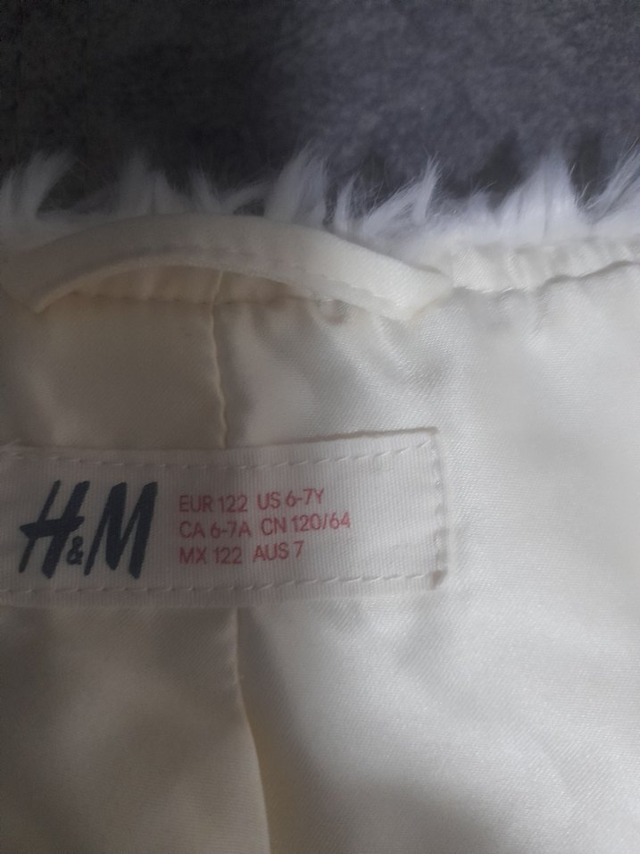 Kız Çocuk Beyaz Kürk Detaylı Bolero H&M mRka 6 7 yaş kız çocuk - Görsel 5