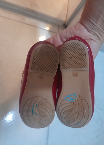 Kız Çocuk Kırmızı Parlak Babet 25 numara - Görsel 4