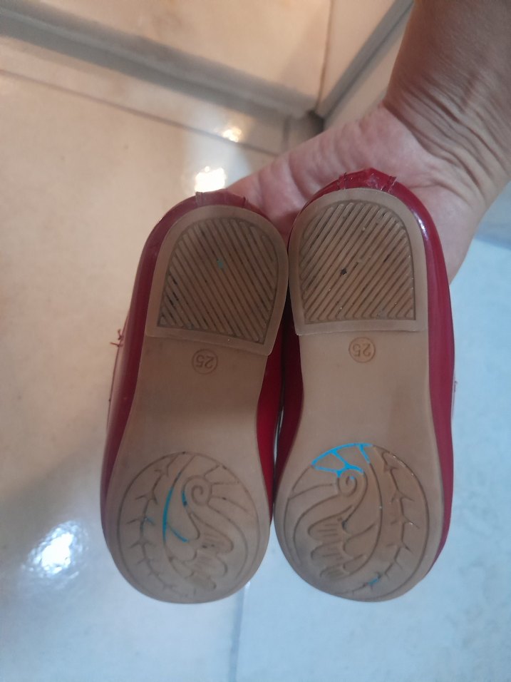 Kız Çocuk Kırmızı Parlak Babet 25 numara - Görsel 4