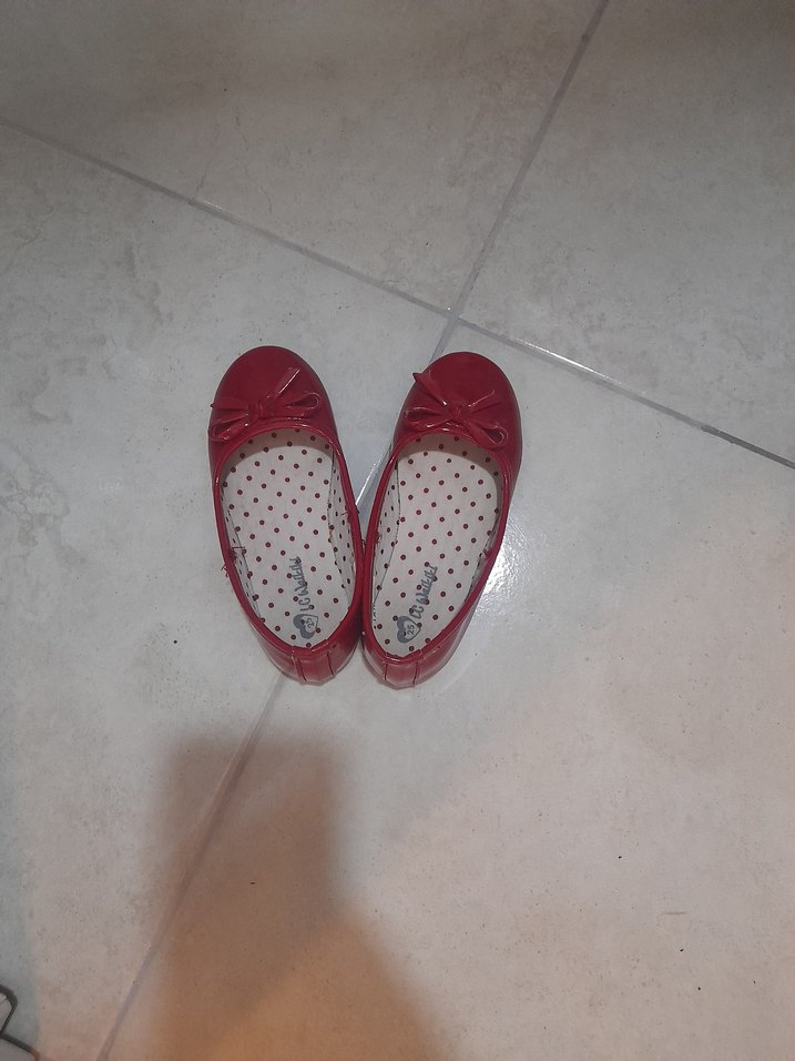 Kız Çocuk Kırmızı Parlak Babet 25 numara - Görsel 3