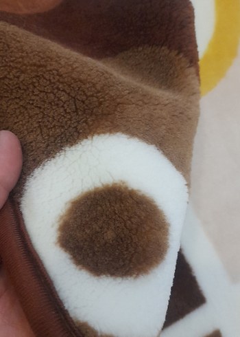 Kahverengi Çocuk Battaniyesi bebek için az kulandım - Görsel 4