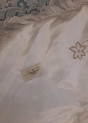 bebek  batanıyesı  pırıltılı lüks saten nakış işlemelı - Görsel 4