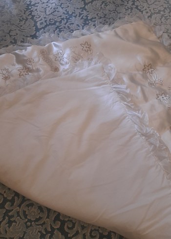 bebek  batanıyesı  pırıltılı lüks saten nakış işlemelı - Görsel 6