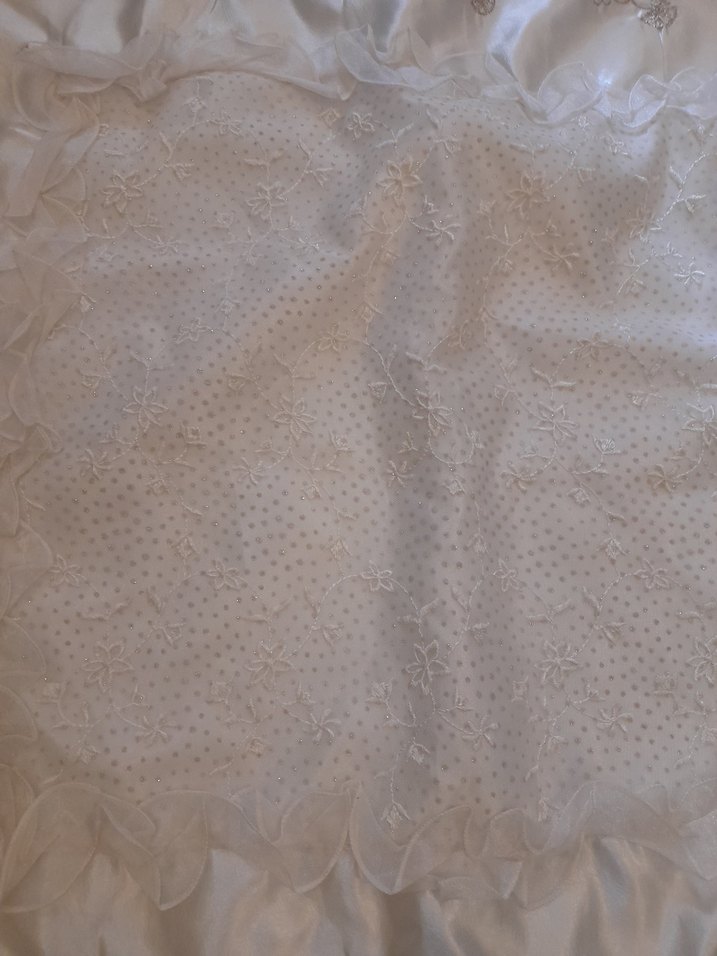 bebek  batanıyesı  pırıltılı lüks saten nakış işlemelı - Görsel 3