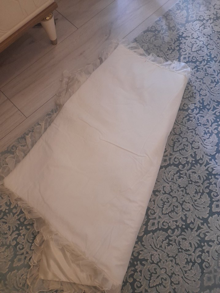 bebek  batanıyesı  pırıltılı lüks saten nakış işlemelı - Görsel 5