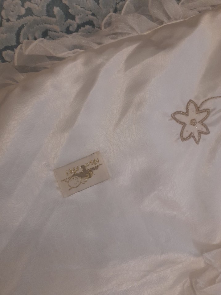 bebek  batanıyesı  pırıltılı lüks saten nakış işlemelı - Görsel 4