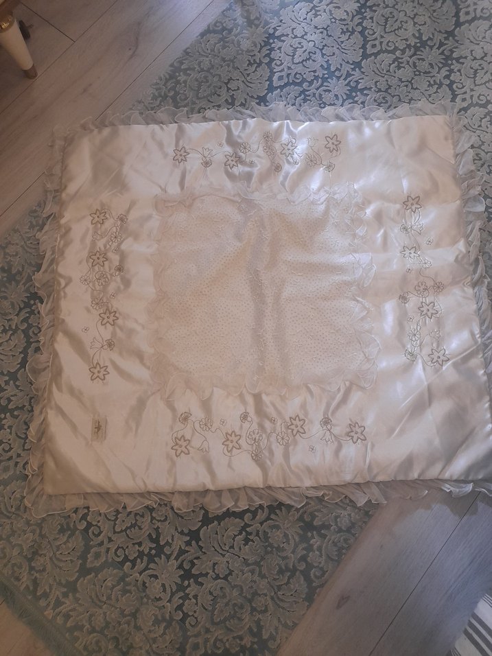 bebek  batanıyesı  pırıltılı lüks saten nakış işlemelı - Görsel 2