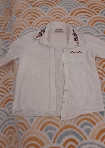 Nakışlı Beyaz Keten Kadın Gömlek cok şık - Görsel 6