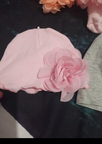 Bebek Kız Beyaz Leopar Desenli  bere coklu urunler - Görsel 12