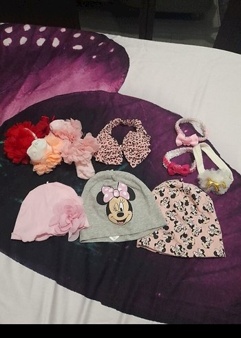 Bebek Kız Beyaz Leopar Desenli  bere coklu urunler - Görsel 9