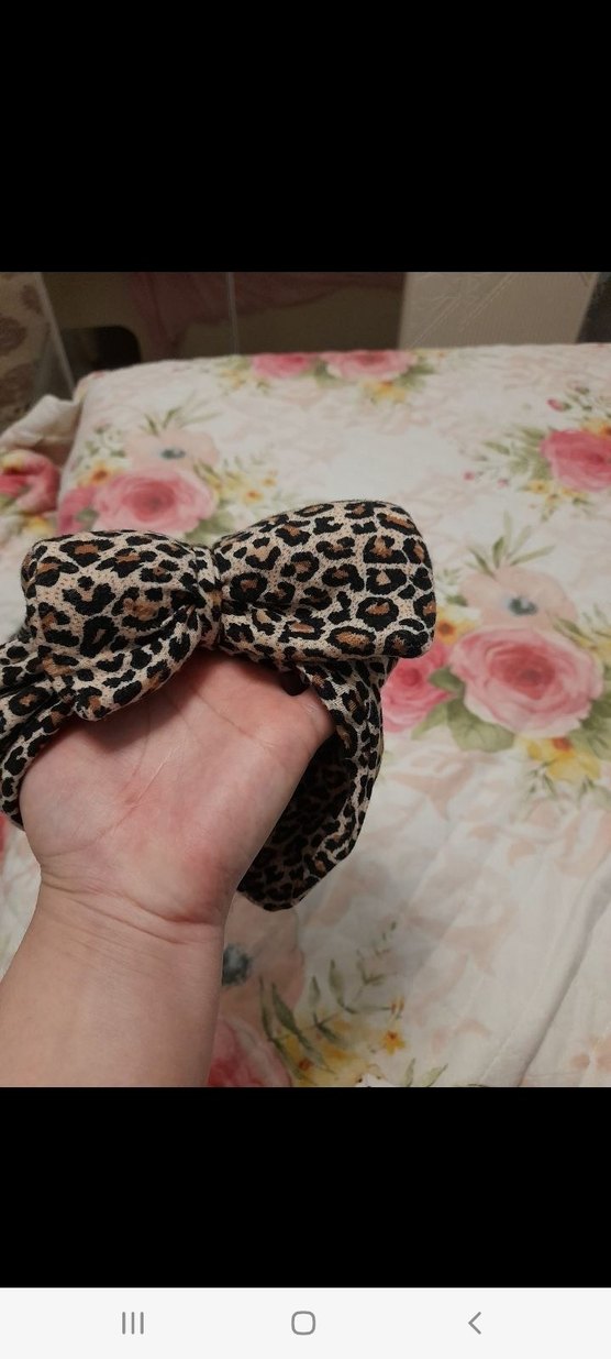 Bebek Kız Beyaz Leopar Desenli  bere coklu urunler - Görsel 3