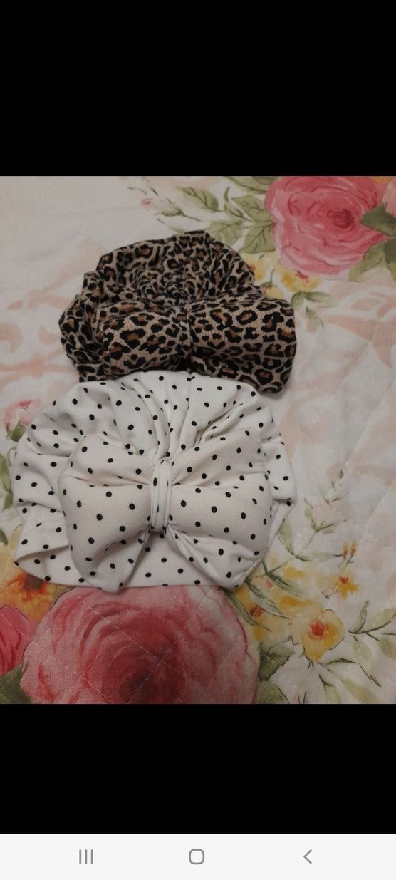 Bebek Kız Beyaz Leopar Desenli  bere coklu urunler - Görsel 4