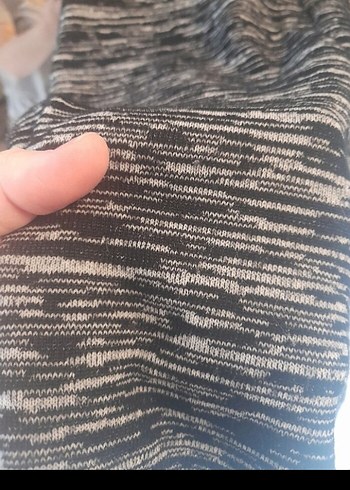 Gri Desenli Uzun Kollu Triko Elbise çok şık 36 38 beden - Görsel 3