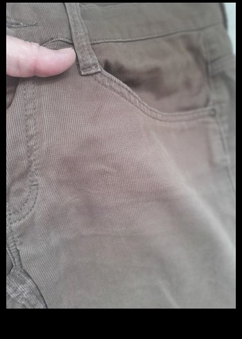 Kadın Kahverengi Süet Kumaş Pantolon 31 32 beden - Görsel 7