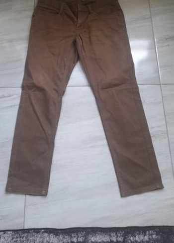 Kadın Kahverengi Süet Kumaş Pantolon 31 32 beden - Görsel 2