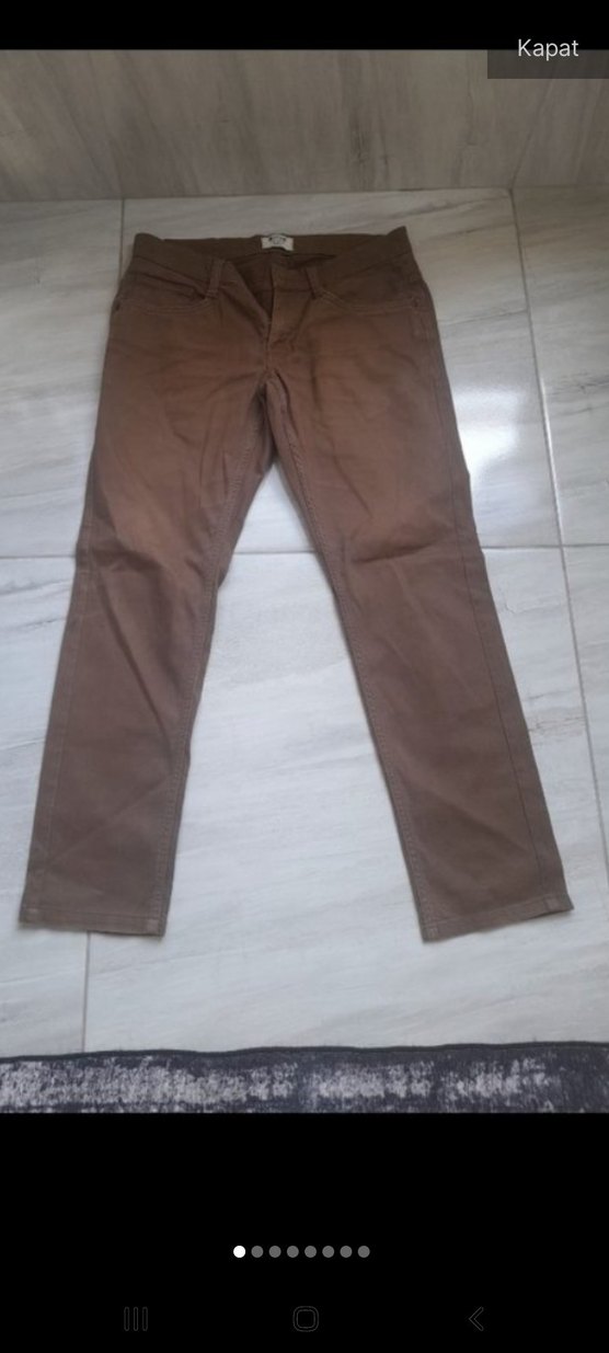 Kadın Kahverengi Süet Kumaş Pantolon 31 32 beden - Görsel 2