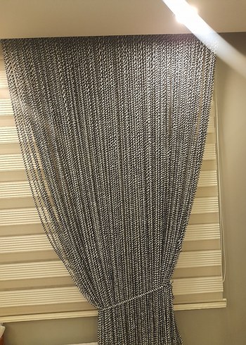 sıyah burgu model kalın ip perde - Görsel 6