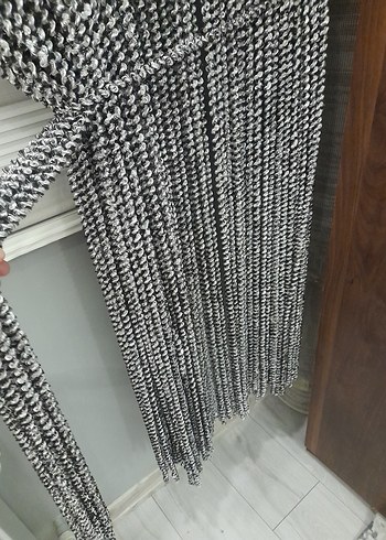 sıyah burgu model kalın ip perde - Görsel 4