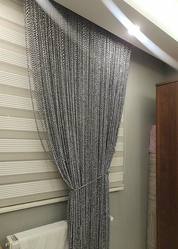 sıyah burgu model kalın ip perde - Görsel 7