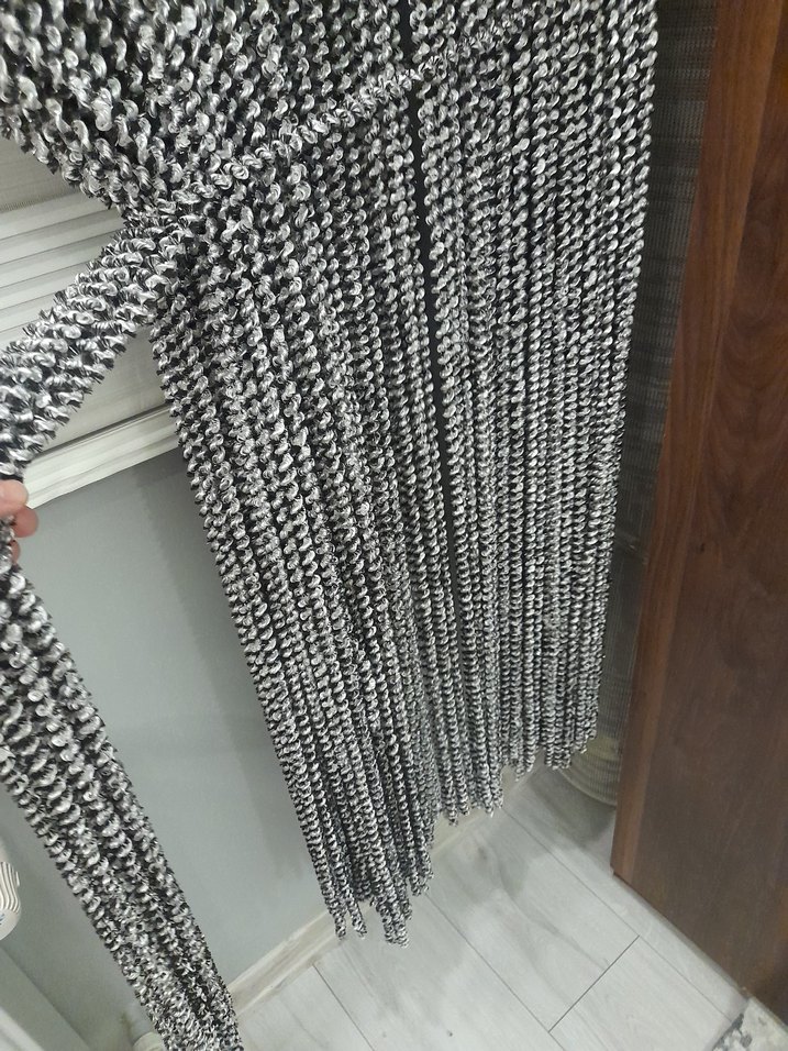 sıyah burgu model kalın ip perde - Görsel 4