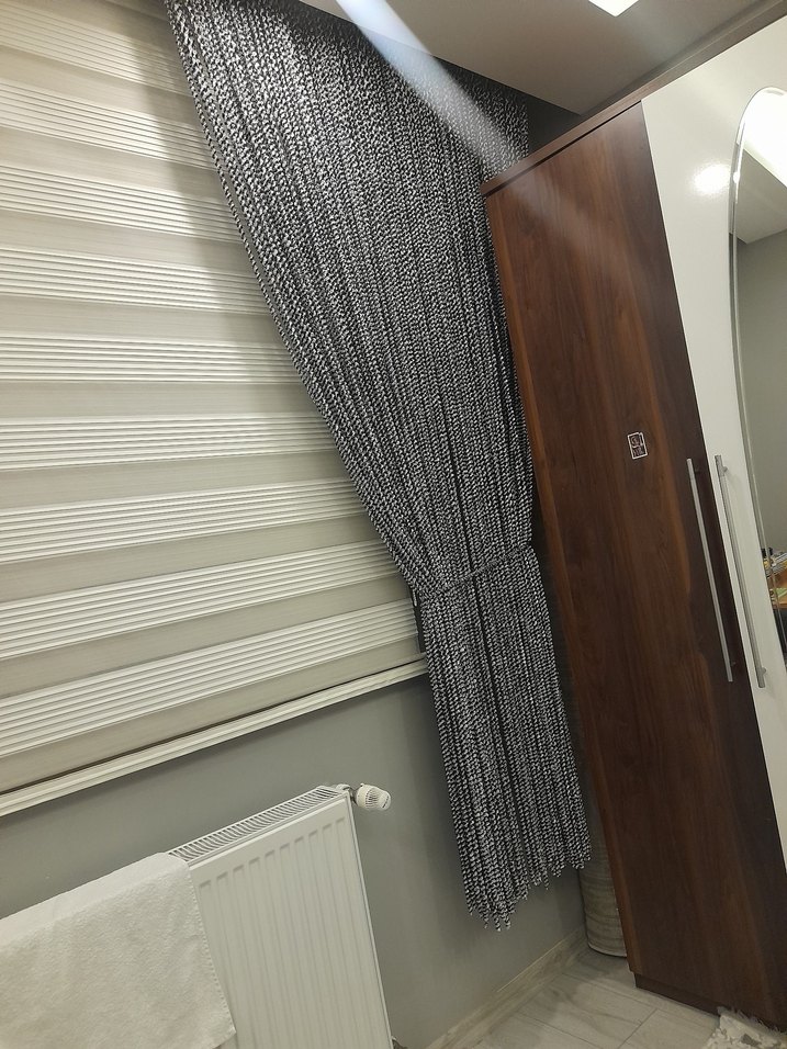 sıyah burgu model kalın ip perde - Görsel 3