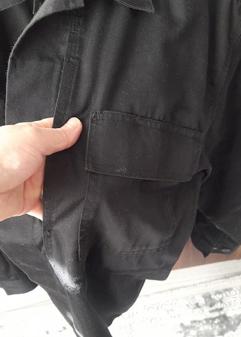 Siyah Regular Fit Keten Erkek CeketL beden - Görsel 11