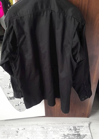 Siyah Regular Fit Keten Erkek CeketL beden - Görsel 7