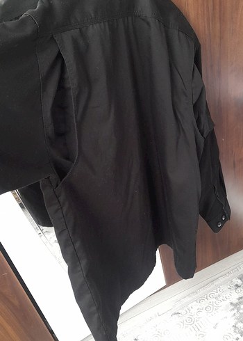 Siyah Regular Fit Keten Erkek CeketL beden - Görsel 8