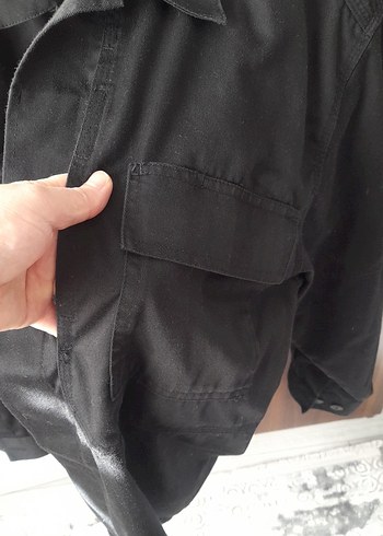 Siyah Regular Fit Keten Erkek CeketL beden - Görsel 10