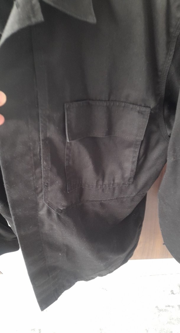 Siyah Regular Fit Keten Erkek CeketL beden - Görsel 2