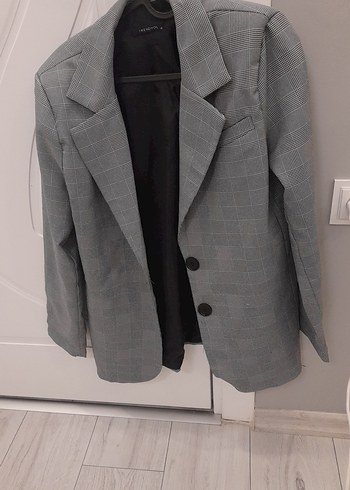 Gri Düğmeli Kadın Blazer Ceket36 beden - Görsel 5